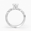 Platinum Tacori Sculpted Crescent Pear Diamond Ring, smallside view