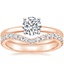 14K Rose Gold 2mm Comfort Fit Ring with Luxe Flair Diamond Ring (1/3 ct. tw.)