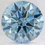 3.02 Ct. Fancy Intense Blue Round Lab Created Diamond