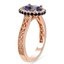 Rose Gold Pave Sapphire Halo Ring, smallview