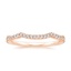 14K Rose Gold Petite Twisted Vine Contoured Diamond Ring (1/5 ct. tw.), smalltop view