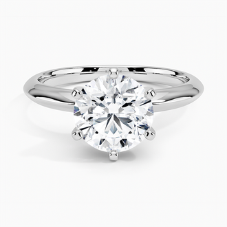 Platinum Classic Six-Prong Solitaire Ring