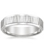 18K White Gold Beveled Edge Aspen Wedding Ring, smalltop view