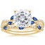 18KY Moissanite Luxe Willow Sapphire and Diamond Bridal Set (1/4 ct. tw.), smalltop view