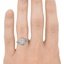 The Eliosa Ring, smallzoomed in top view on a hand