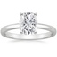 PT Moissanite 2mm Comfort Fit Ring, smalltop view