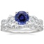 18KW Sapphire Three Stone Luxe Willow Diamond Ring with Luxe Winding Willow Diamond Ring, smalltop view