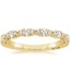 18K Yellow Gold Tacori Petite Crescent Pavé Diamond Ring (1/3 ct. tw.), smalltop view