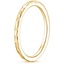 18K Yellow Gold Matte Hammered Petite Comfort Fit Wedding Ring, smallside view