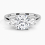 Platinum Petite Three Stone Trellis Diamond Ring (1/3 ct. tw.), smalltop view