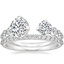 18K White Gold Matina Toi et Moi Diamond Ring (1/2 ct. tw.) with Petite Shared Prong Diamond Ring (1/4 ct. tw.)