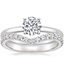 18K White Gold 2mm Comfort Fit Ring with Luxe Flair Diamond Ring (1/3 ct. tw.)