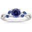 Sapphire Willow Ring With Sapphire Accents in Platinum