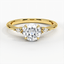 Yellow Gold Moissanite Nadia Diamond Ring