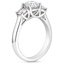 Platinum Three Stone Trellis Diamond Ring (1/2 ct. tw.), smallside view