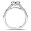 Compass Point Tapered Pave Diamond Ring, smallside view