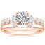 14K Rose Gold Echo Diamond Ring with Wren Diamond Open Ring