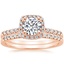 14K Rose Gold Odessa Diamond Ring (1/5 ct. tw.) with Sonora Diamond Ring (1/8 ct. tw.)