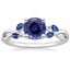 18KW Sapphire Willow Ring With Sapphire Accents, smalltop view