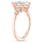 14K Rose Gold Miroir Diamond Ring, smallside view