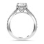 Claw Prong Diamond Ring with Surprise Gallery, smallside view