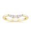 18K Yellow Gold Tapered Baguette Diamond Ring, smalltop view