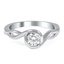 Custom Ellipsis Diamond Solitaire Ring