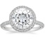 PT Moissanite Valencia Halo Diamond Ring (1/2 ct. tw.), smalltop view