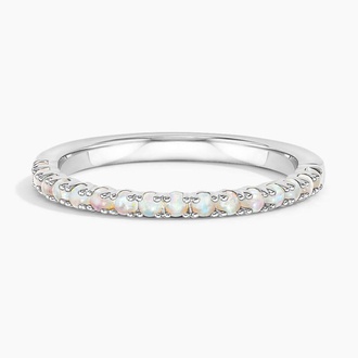 Ophelia Opal Ring in 18K White Gold