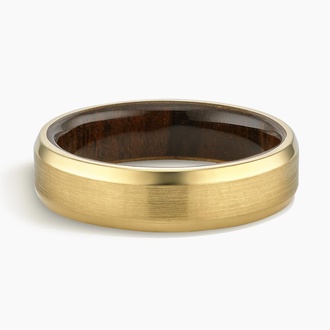 Ziricote Wood Satin Finish 6mm Wedding Ring
