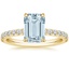 18KY Aquamarine Amelie Diamond Ring (1/3 ct. tw.), smalltop view
