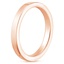 14K Rose Gold 2.5mm Soft Edge Quattro Wedding Ring, smallside view