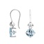 Silver Water Lily Aquamarine and Diamond Earrings, smalladditional view 1