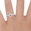 18K White Gold Sienna Diamond Ring (3/8 ct. tw.), smallzoomed in top view on a hand
