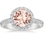 18KW Morganite Luxe Sienna Halo Diamond Ring (3/4 ct. tw.), smalltop view