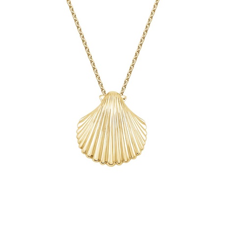 white gold seashell necklace