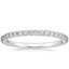 18K White Gold Luxe Petite Shared Prong Diamond Ring (3/8 ct. tw.), smalltop view