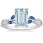 PT Aquamarine Luxe Willow Sapphire and Diamond Ring (1/8 ct. tw.), smalltop view