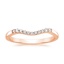 14K Rose Gold Chamise Contoured Diamond Ring, smalltop view