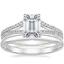 18K White Gold Icon Diamond Ring with Heritage Wedding Ring
