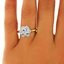 The Ziva Ring, smalltop view on a hand