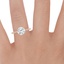 18K Rose Gold Simply Tacori Luxe Drape Diamond Ring, smallzoomed in top view on a hand