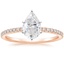 14KR Moissanite Six-Prong Luxe Ballad Diamond Ring, smalltop view