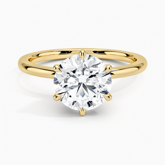 Petal Six Prong Diamond Ring