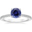 18KW Sapphire Petite Demi Diamond Ring (1/5 ct. tw.), smalltop view