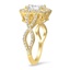Entwined Floral Halo Diamond Ring, smallside view