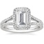 18KW Moissanite Fortuna Halo Diamond Ring (1/2 ct. tw.), smalltop view