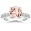 18KW Morganite Luxe Shared Prong Diamond Ring (1/2 ct. tw.), smalltop view