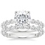 18KW Moissanite Luxe Marseille Diamond Bridal Set, smalltop view