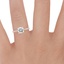 14K Rose Gold Viviana Diamond Ring (1/4 ct. tw.), smallzoomed in top view on a hand